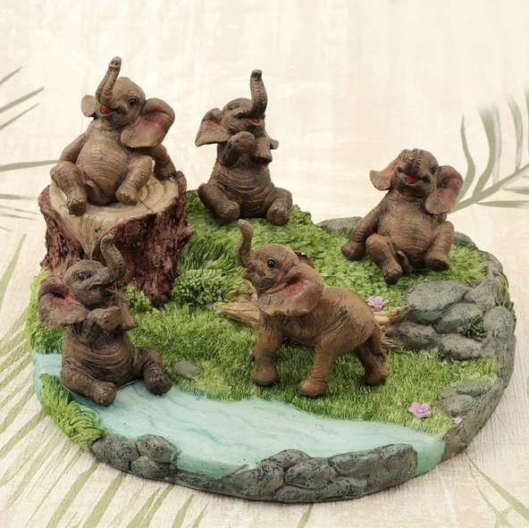 Pretty Neşeli Filler Biblo 20x15 Cm - 4