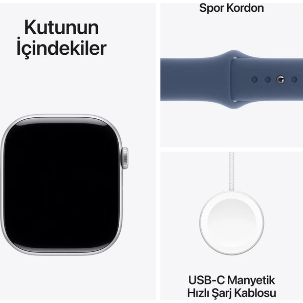 Apple Watch Series 10 Gps 42MM Silver Aluminium Case With Denim Sport Band - M/l - 9