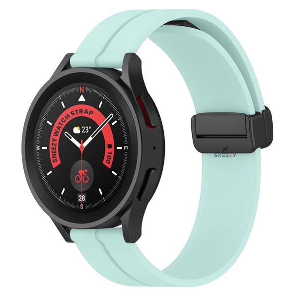 Xiaomi Watch S1-S1 Active-Mi Watch-Watch Color 22mm Uyumlu Coastal Manyetik Tokalı Silikon Kordon  Su yeşili