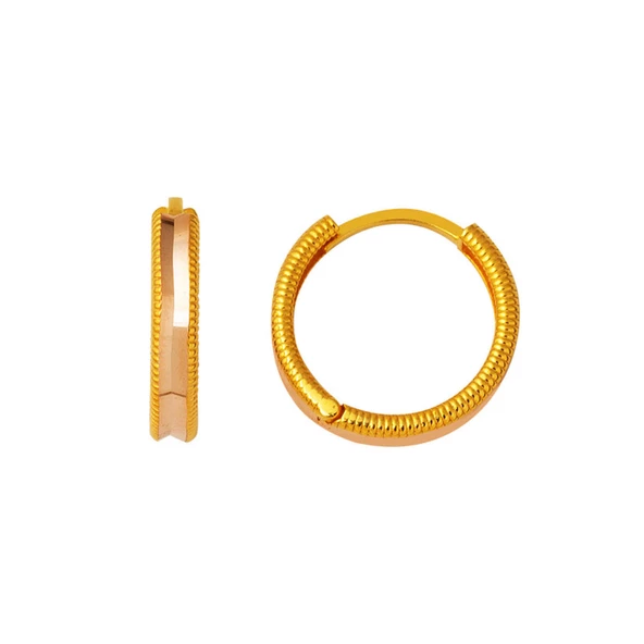 Ajda 22 Ayar Altın Halka Küpe 2 cm.