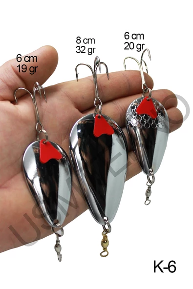 Turna Kaşık 3 Adet Rapala Lures Yapay Yem Turna Kaşığı Turna Levrek Lüfer Alabalık Kaşığı