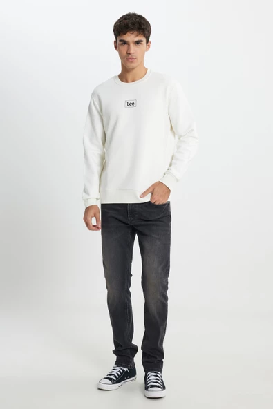Lee L212299102 Ekru Erkek Lee Baskılı Bisiklet Yaka Üç İplik Sweat - 2