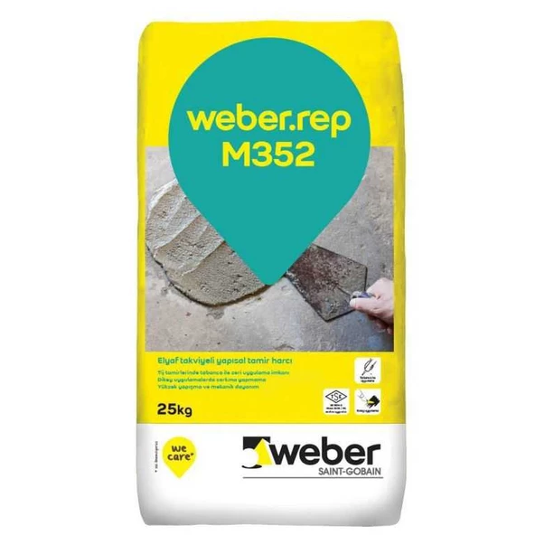 WEBER Rep M352 Elyaflı Yapısal Tamir Harcı 25 Kg