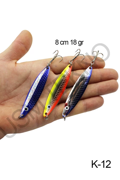 Turna Levrek Kaşığı 3 Adet  Rapala Lures Jig Yem Levrek Lüfer Ailesi Alabalık Kaşığı