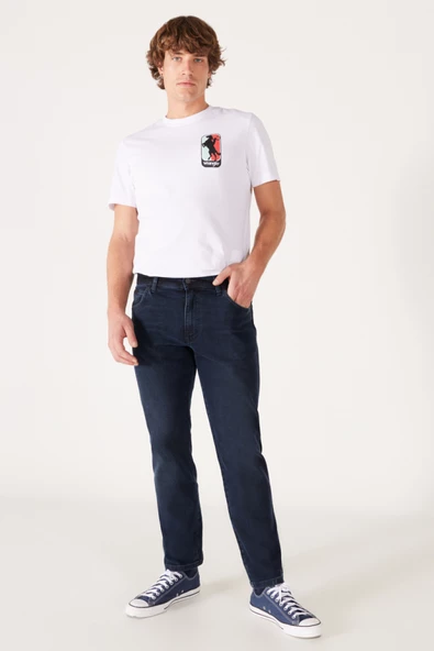 Wrangler W121LR278 Texas Slim Mavi Erkek Silim Geniş Paça Normal Bel Kot Pantalon - 2