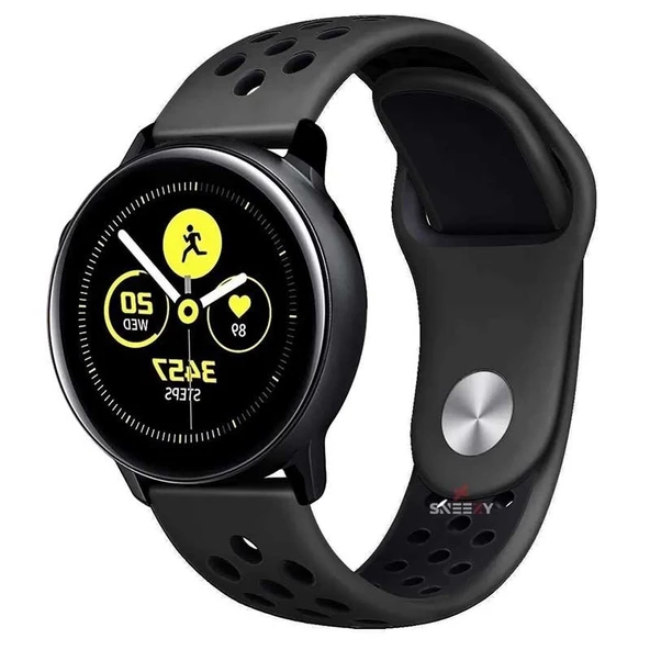 Xiaomi Watch S1 -S1 Active -Mi Watch -Watch Color 22mm Uyumlu FlexAir Supreme Silikon Kordon  Siyah