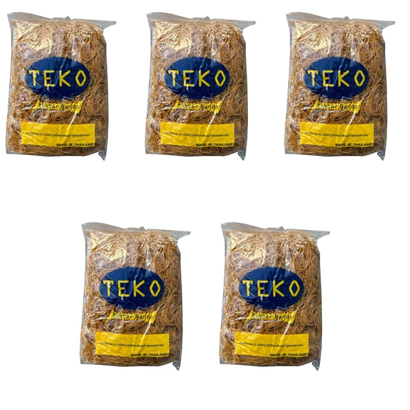 Teko AAA Kauçuk Ambalaj Paketleme Lastiği - Çap : 70 mm. Kalınlık:1,5 mm - 1000 Gr.lık 5 Paket