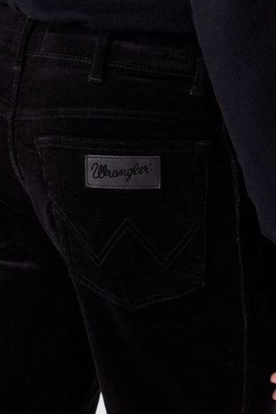 Wrangler W12SEC100 Texas Silim Siyah Erkek Normal Bel Normal Paça Kadife Pantalon - 3