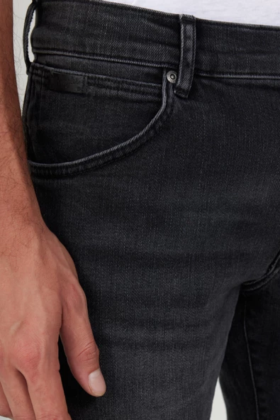 Wrangler W18S02958 Larston Füme Erkek Silim Tapared Kot Pantalon - 3