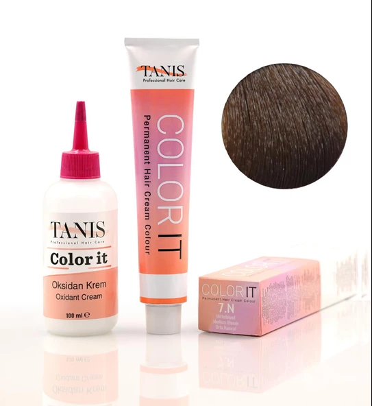 TANİS COLOR-IT (100 ML) Permanent Saç Boyası 7N (Orta Kumral)