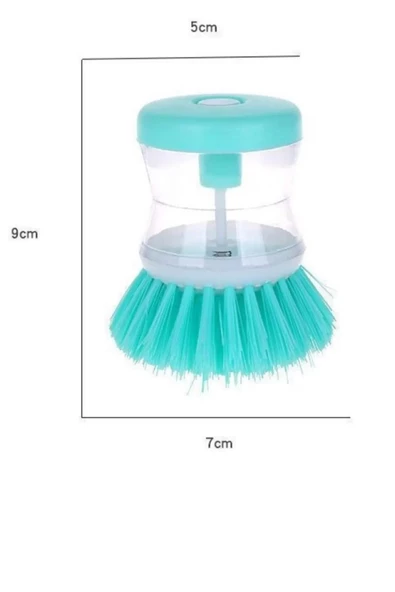 Deterjan Hazneli Kolay Bulaşık Yıkama Lavabo Tezgah Tabak Tencere Tava Temizleme Fırçası - Resim 2