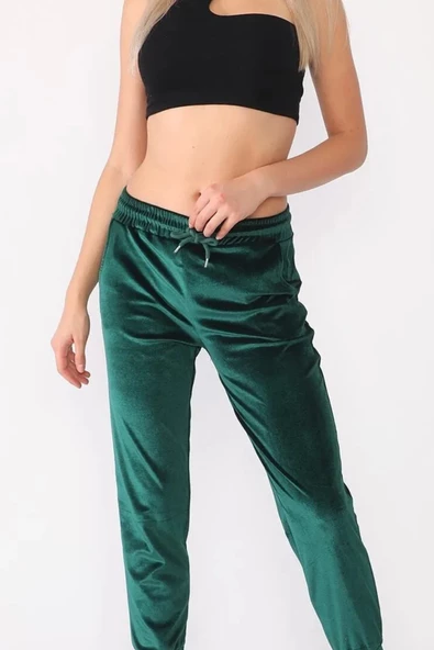 Kadın Jogger Paça Kadife Kumaş Eşofman Altı - 10