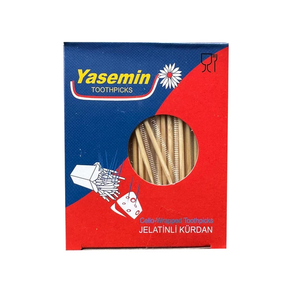 Yasemin Jelatinli Kutulu Poşetli Ahşap Kürdan - 500 Adetlik 50 Paket - 3