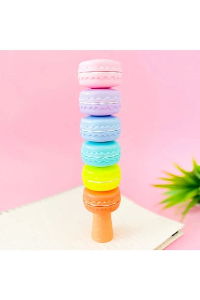 Mini 6 Adet Fosforlu Eğlenceli Boya Kalemi - 3