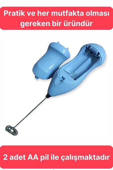 Premium Kalite Pratik Pilli Mini Mikser Kahve Ve Süt Köpürtücüsü Yumurta Çırpıcı Mikser - 3