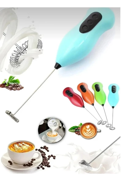 Premium Kalite Pratik Pilli Mini Mikser Kahve Ve Süt Köpürtücüsü Yumurta Çırpıcı Mikser - 5