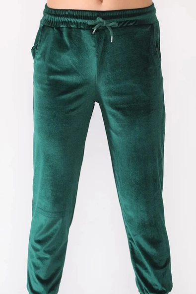 Kadın Jogger Paça Kadife Kumaş Eşofman Altı - 8