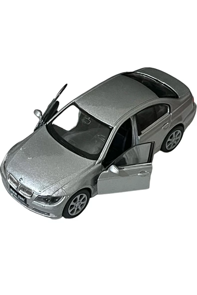 Bmw 3.30 i Oyuncak Lisanslı Diecast 1:36 Ölçek Gri Renk Metal Çek Bırak Araba