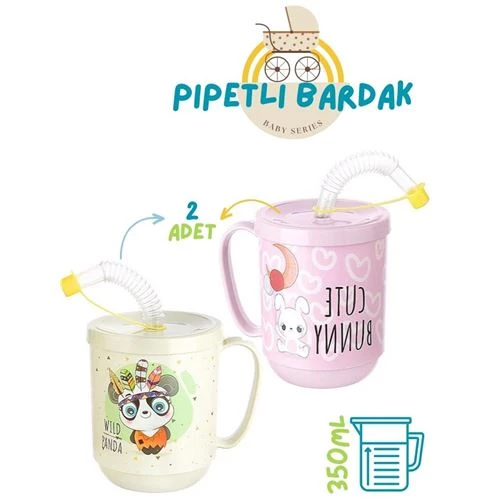 ModaCar Pipetli Bardak 2 li Momma Design