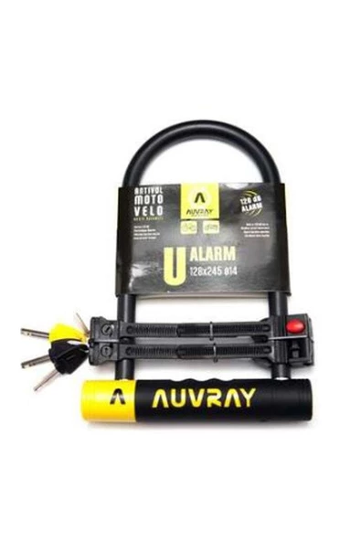 Auvray Alarmlı Motosiklet U Kilit 128x245 D14mm 780-UA128245AUV