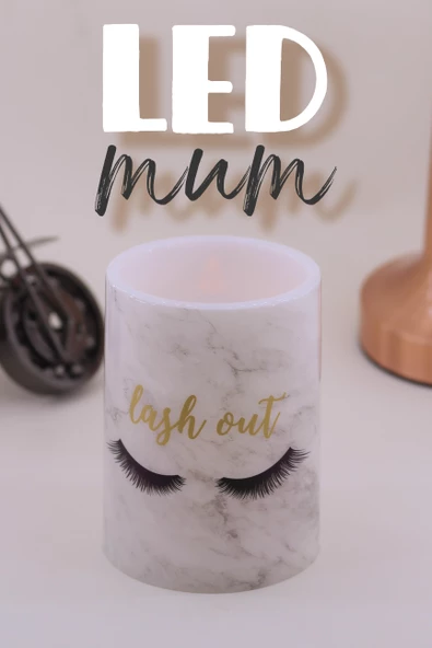 Kirpik Led Mum Bardak Tipi Pilli Dumansız Alevli Dekoratif Yapay Mum Işıldak Dekor Lambası 10 cm - 3