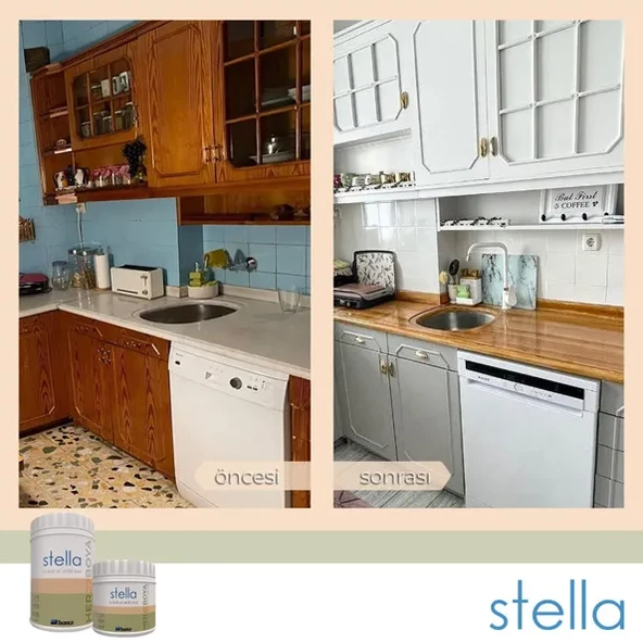 Bianca Stella Su Bazlı Saf Akrilik Boya - Ceviz 0.25 Lt (Ahşap Renkler) - Resim 3