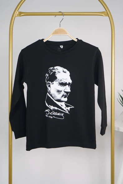 10 KASIM UZUN KOL ATATÜRK BASKILI TİŞÖRT SWEAT - 2