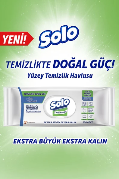 Solo Temizlikte Doğal Güç Okaliptus&çam Esintisi Yüzey Temizlik Havlusu 100 Yaprak - 5