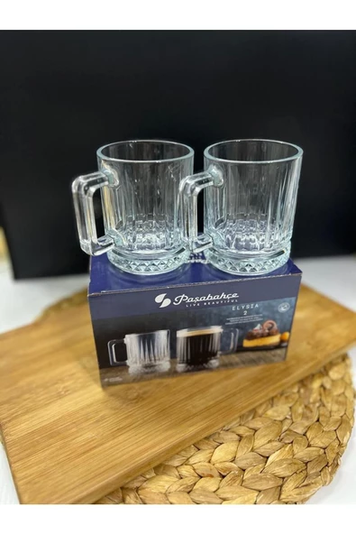 Paşabahçe elysia 2 li kulplu fincan - çay kahveni fincanı kupası 55432 - 5