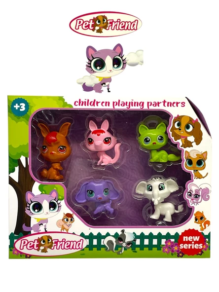 Miniş Oyuncak Karakterleri Littlest Pets Shop 5 'li Miniş Ailesi - 4