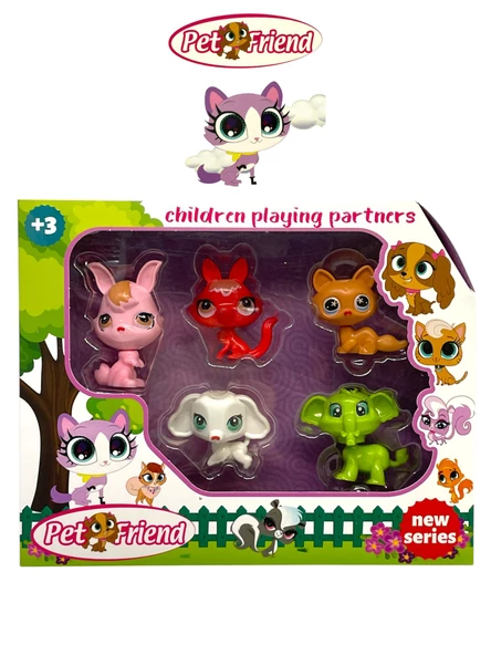 Miniş Oyuncak Karakterleri Littlest Pets Shop 5 'li Miniş Ailesi - 3