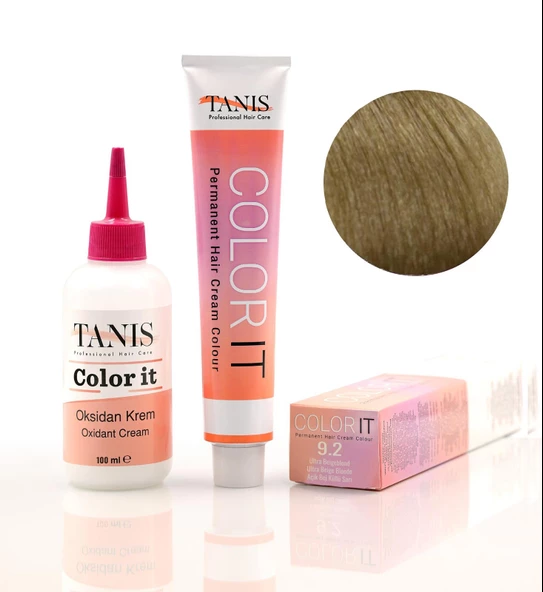 TANİS COLOR-IT (100 ML) Permanent Saç boyası 9.2 (Açık Bej Küllü Sarı)