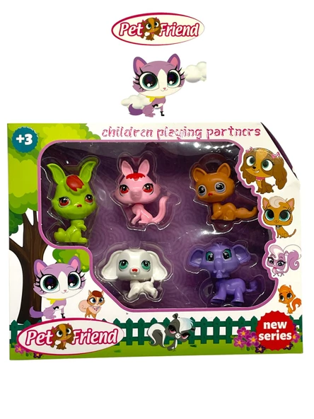 Miniş Oyuncak Karakterleri Littlest Pets Shop 5 'li Miniş Ailesi - 2