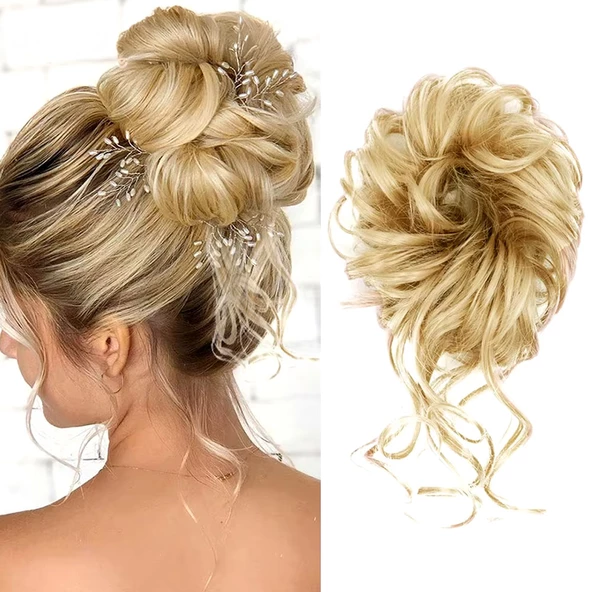 Saçlı Lastikli Kuyruklu Topuz Toka - Balköpüğü ürün görseli 1