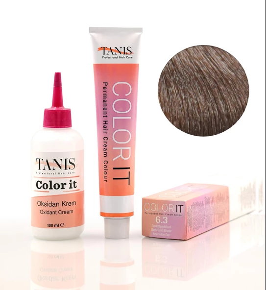 TANİS COLOR-IT (100 ML) Permanent Saç boyası 6.3 (Koyu Altın Sarışın)