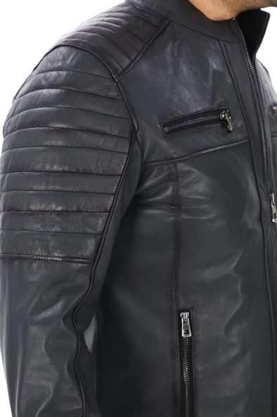 Gri Renk Spor Deri Mont - 2