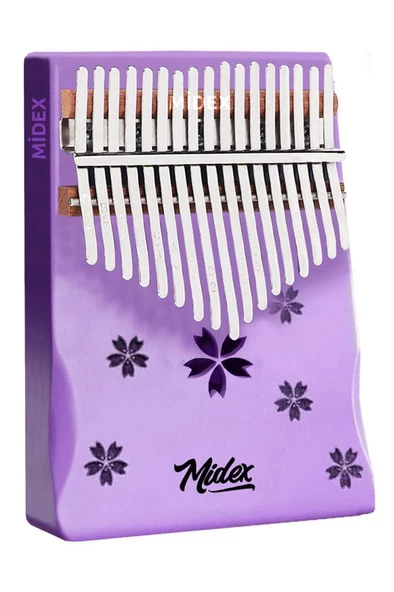 Midex KLX-870 Mor Renk Yüksek Kaliteli Ahşap Kalimba 17 Tuşlu Full Set - 2