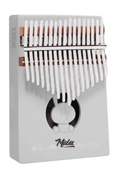 Midex KLX-550-PAK Beyaz Renk Gerçek Ağaç Kalimba 17 Tuşlu Full Set - 2
