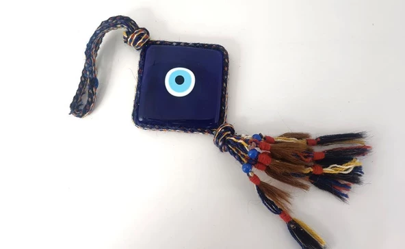 Keçi Kılı İp Cam Nazar Boncuğu Kötü Göz Kovucu Ağaç Duvar Kapı Balkon Dekorasyonu Nazarlık Duvar Ağaç Ev Süsü - 3