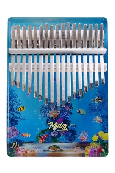 Midex KLX-640-PAK Okyanus Cam Kalimba 17 Tuşlu Full Set - 2