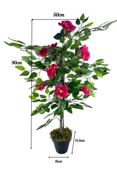 Yapay Ağaç Fuşya Nilüfer Ağacı 90cm - 2