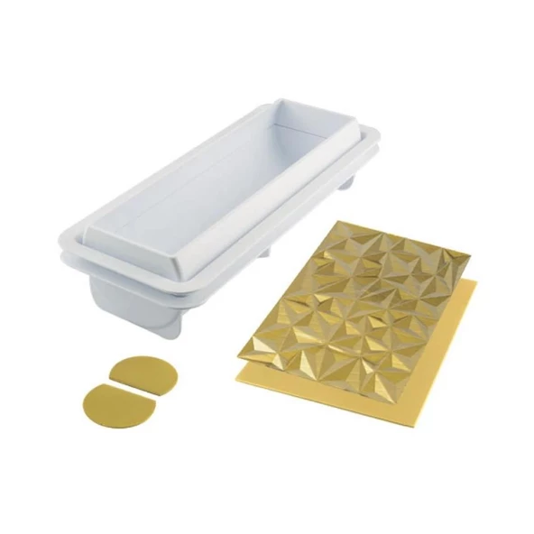 Silikomart Dıamond Buche-Set Silikon Elmas Desenli Yuvarlak - Resim 3