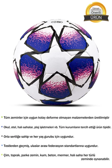 Orijinal Şampiyonlar Ligi Futbol Topu Özel Tasarım Halı Saha Çim Beton Zemin No:5 Top Inter Model - 3