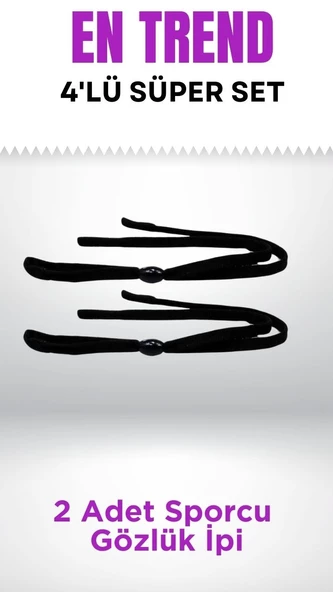 Süper 4lü Set- Gözlük İpi, Gözlük Kılıfı, Temizleme Sprey, Microfiber Bez - Resim 4