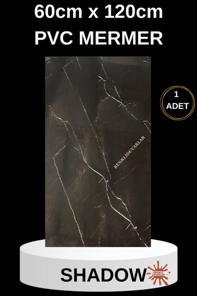 Renkli Duvarlar Alternatif Kaplama UV PVC Mermer Panel Shadow 1 Adet 60x120cm Ev Ofis Otel Duvar Kaplama Paneli ürün görseli