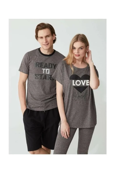 Feyza 3811 Sıfır Yaka Pamuklu Kısa Kol Erkek Pijama Takım - 4