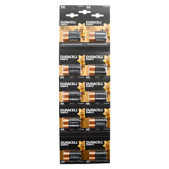 Duracell Simply Alkalin AA Kalem Pil 20 li ürün görseli