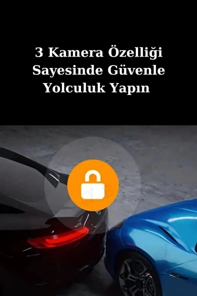 Araç Kamerası Araç İçi Ön Arka Cam Kamera 1080P Full Hd Geniş Açılı Araba Tır Kamerası - 5
