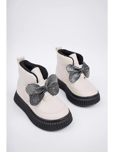 Papuçcity Arzen 03043 Kız Çocuk Bebe Fiyonklu Termal Bot - 2