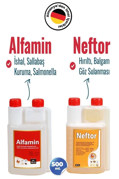 2li Set Kuşlar Alfamin Ishal 500 Ml + Neftor Hırıltı Seti (500 Ml)
